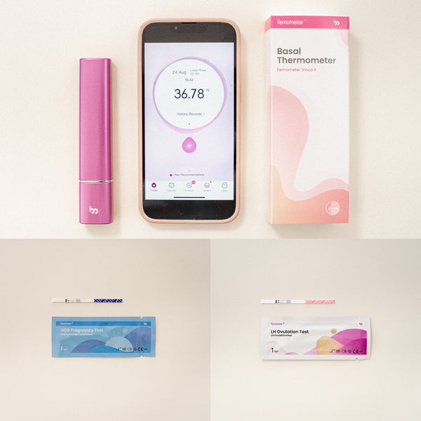 Femometer ægløsningstest, graviditetstest og Femometer Vinca termometer