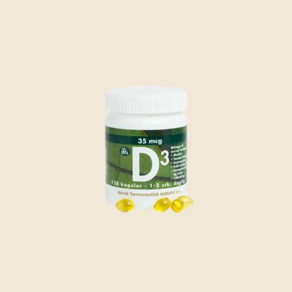 Vitamin D3, 35 mcg. 120 capsules