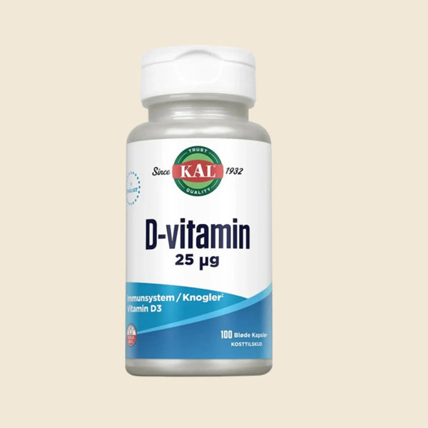 KAL D-vitamin 25 µg - 100 tabletter