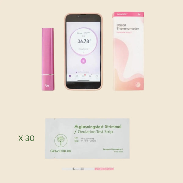 PCOS Tracking Kit. Femometer thermometer + 30 ovulation tests