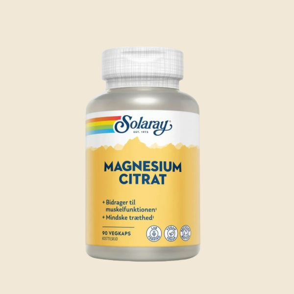Solaray Magnesium Citrat. 90 kapsler