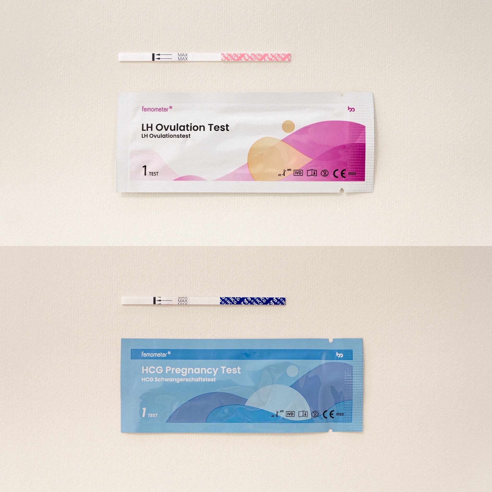 Femometer Ovulation Test Strip. 50 pcs. + Femometer Pregnancy Test Strip. 20 pcs.